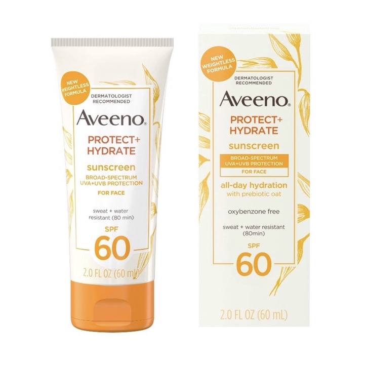 Kem chống nắng Dưỡng ẩm và bảo vệ làn da của bạn khỏi ánh nắng mặt trời Aveeno Protect + Hydrate Face SPF60