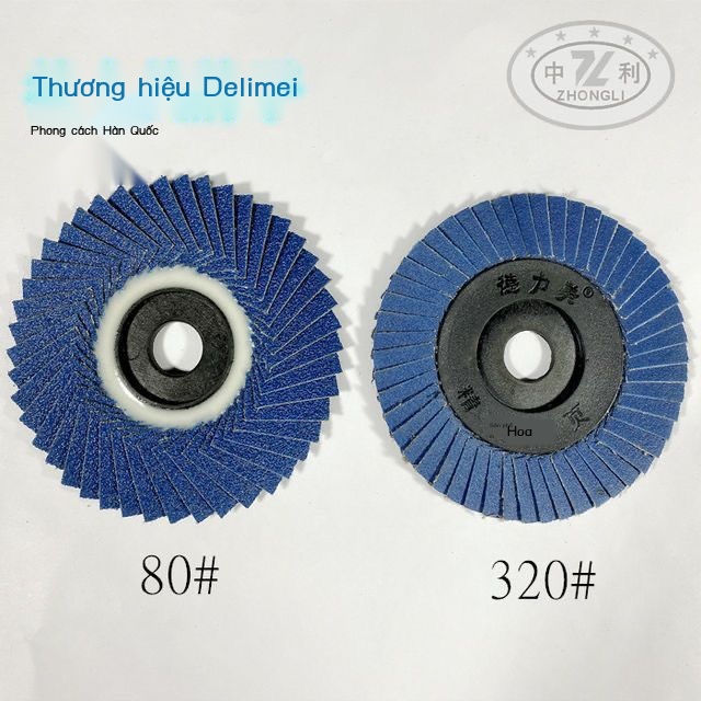 Bánh xe đánh bóng Dongda máy mài góc thép không gỉ đặc biệt hoa lá hình trang mảnh 320 cánh quạt đá 80