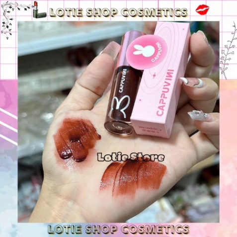 Son bóng Thỏ Hồng Cappuvini căng bóng mọng môi Cao Cấp
