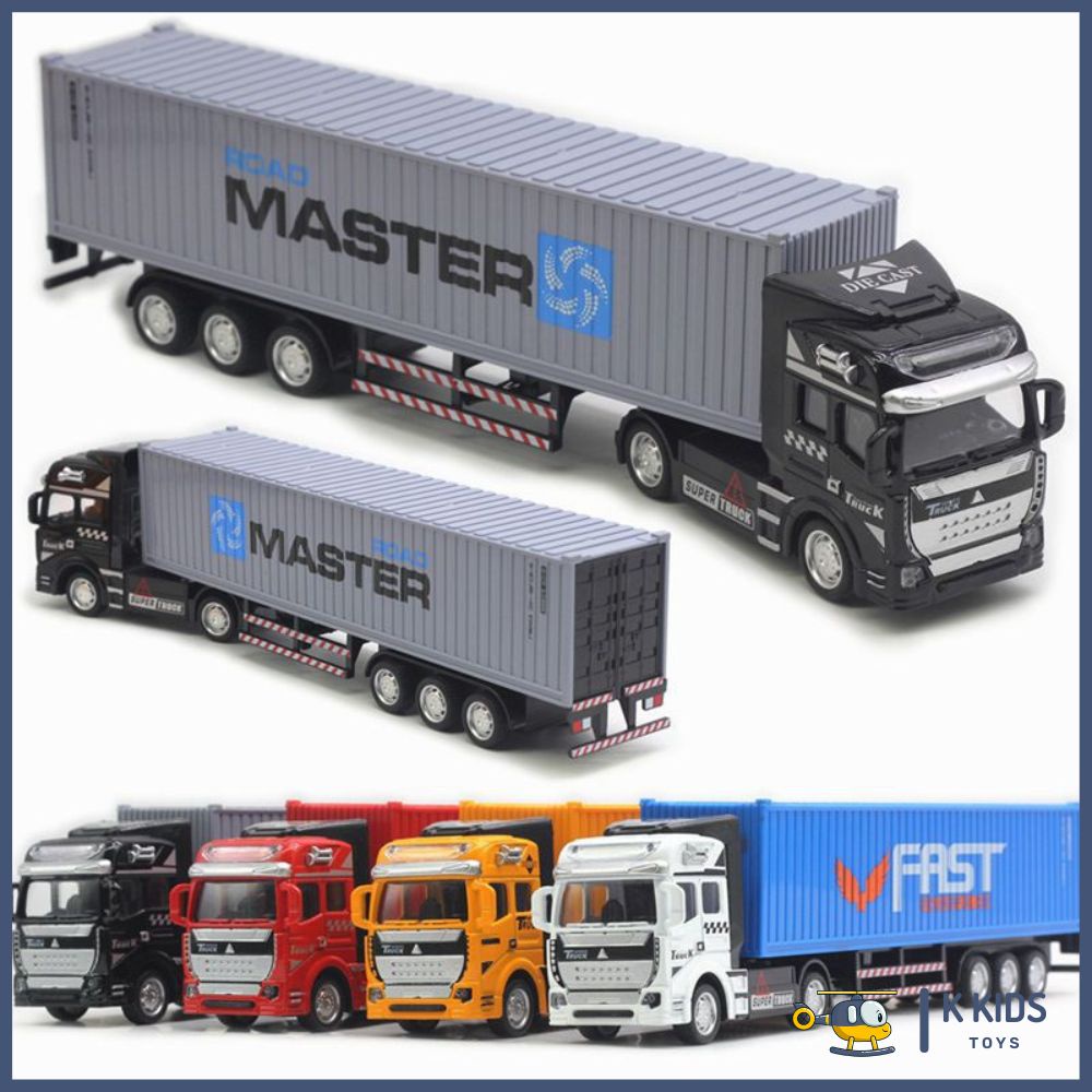 Đồ chơi mô hình xe đầu kéo container vận chuyển