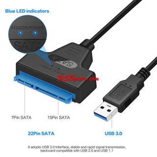 Cáp đọc ổ cứng USB 3.0 ra Sata cho HDD SSD laptop 2.5inch tốc độ cao, không cần nguồn phụ cắm tự nhận