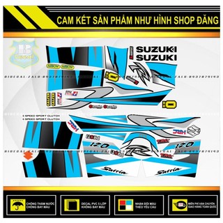 TEM RỜI SATRIA 2000 PHỐI TRẮNG XANH