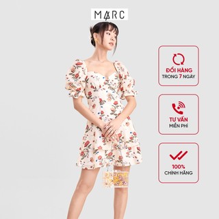 Đầm nữ MARC FASHION cúp ngực hạ eo họa tiết hoa FASH062821