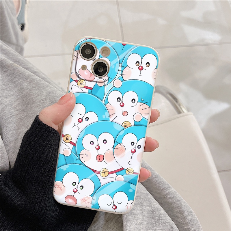 Ốp lưng iPhone cạnh viền vuông in nhiều mặt do.re.mon bảo vệ camera cho ip 6/6s/7/8/X/XS/11/12/13/14 Pro Plus Max e4362