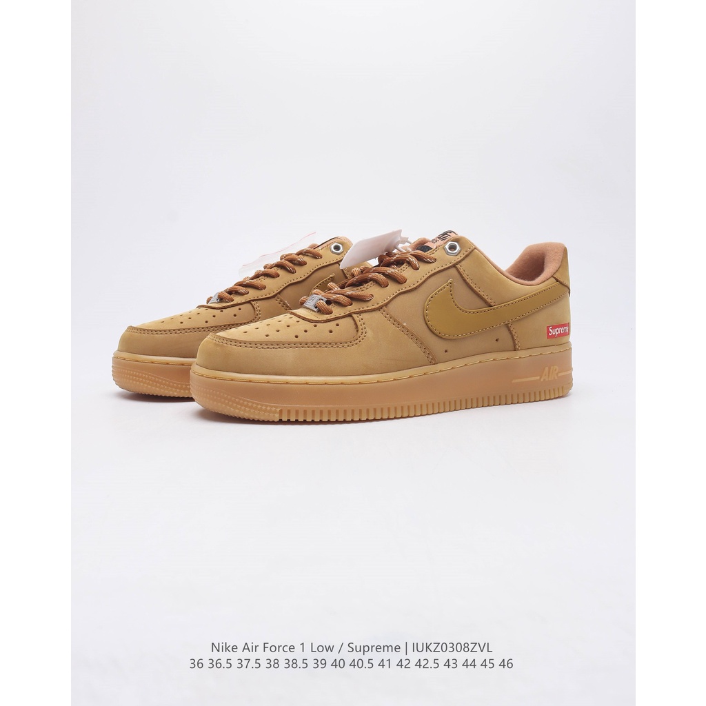 Giày Best Original Quality *like*auth like*authentic Sneaker *_Supreme x Nike_ Air Force 1 Low"07"Wheat Flax"_* DN1555-2