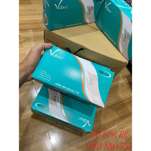 Găng tay y tế | bao tay y tế VGlove có bột và không bột hộp 100 chiếc