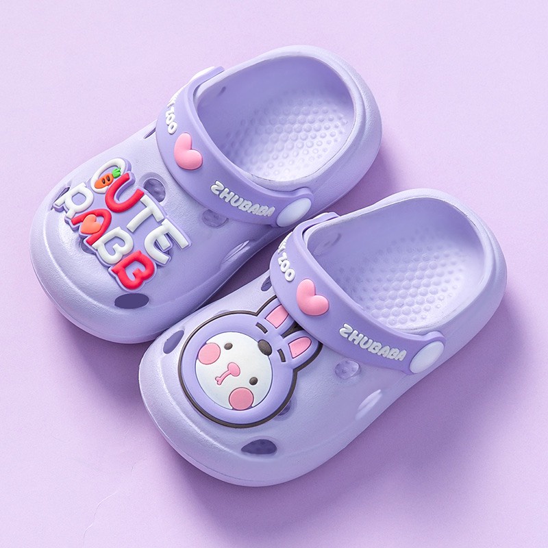 Dép cho bé gái bé trai gấu dâu Bunny store, sục cross phù hợp cho bé từ 1 đến 6 tuổi đế mềm chống trơn trượt BN20