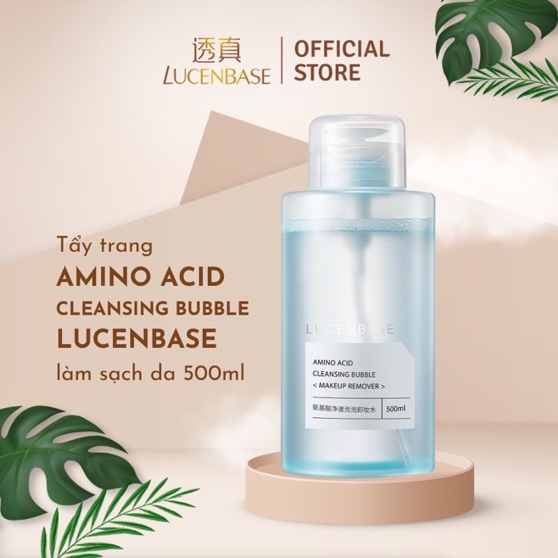 Nước tẩy trang Amino Acid Cleansing Bubble LUCENBASE Làm sạch sâu, dưỡng ẩm 500ML