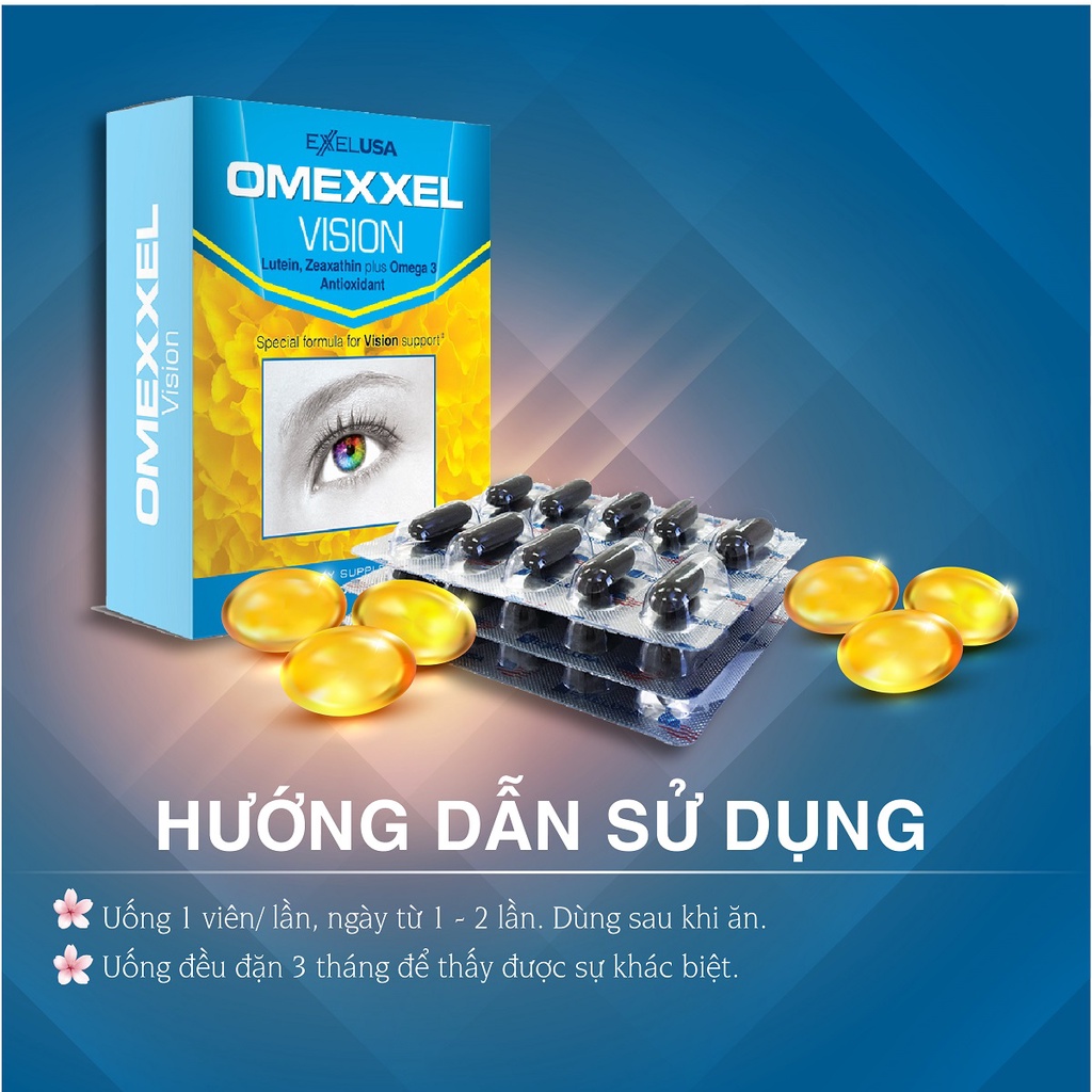 COMBO 2 Hộp Viên uống bổ mắt Omexxel Vision (30 viên/ hộp)