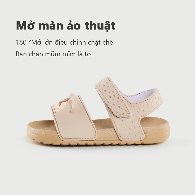 Cheerful Mario giày sandal gấu cho bé EVA đế mềm dép quai hậu trẻ em