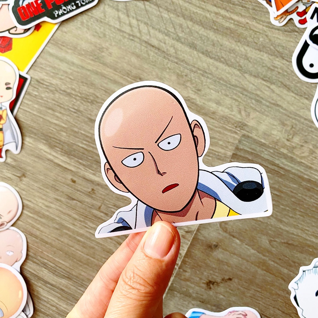Sticker Chủ Đề ONE PUNCH MAN Hình Dán Decal Chất Lượng Cao Chống Nước Trang Trí Va li, Xe, Laptop, Nón Bảo Hiểm