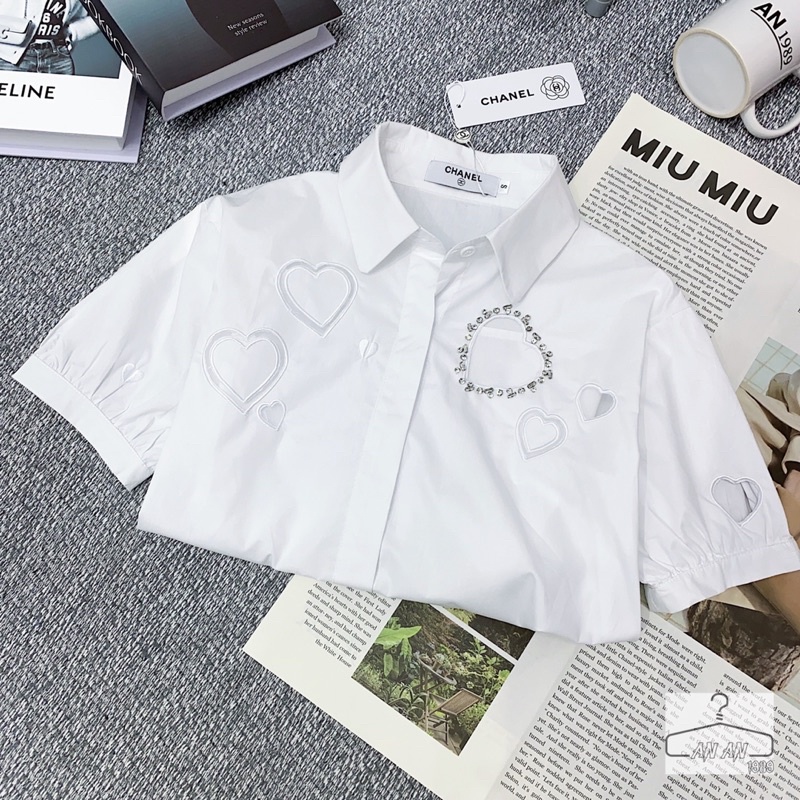 Áo sơ mi chace tim đá