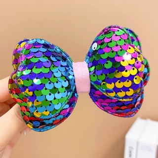 Kẹp Tóc Nơ Sequin Lấp Lánh Cho Bé Gái