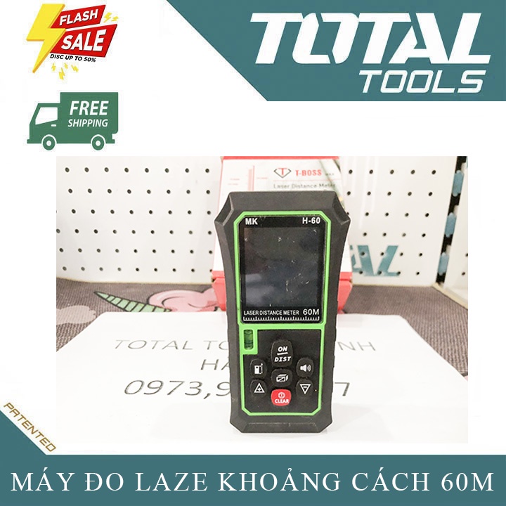 Máy đo khoảng cách laser 60M Chính hãng TBOSS - Chuẩn chính xác thao thác đơn giản