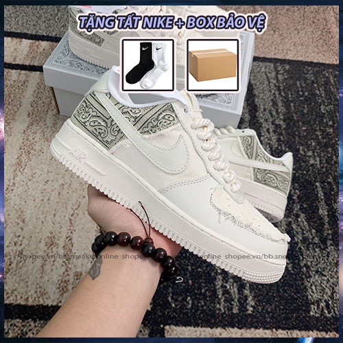 Giày_Nike Air Force 1 Thổ Cẩm, AF1 Dây Thừng Travis Bigbang Bản S.Cấp Full Box Bill, Tặng Box Bảo Vệ