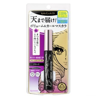 Kissme heroine make - mascara nâng cong và làm dày rậm mi tối đa - màu đen tuyền #01