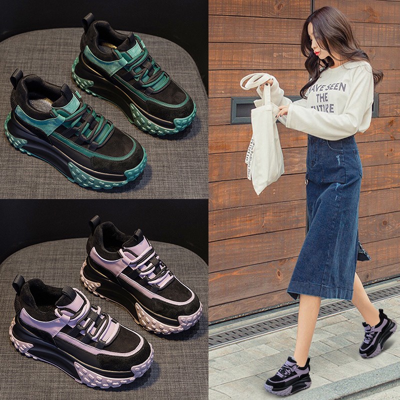 Giày thể thao đế bánh mì 2 màu, giày siêu đẹp