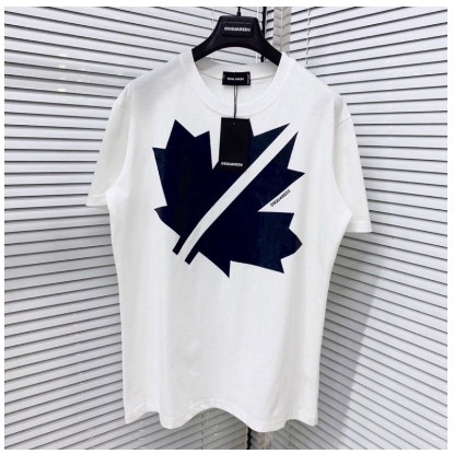 Áo phông nam nữ P.remium Cotton in hình logo lá chữ D.S.Q.2 vải dày dặn cực chất