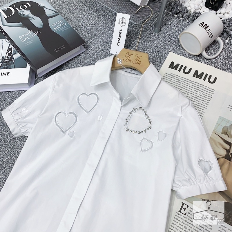 Áo sơ mi chace tim đá