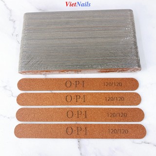 Lốc 50 dũa mỏng opi nhám nâu độ nhám 120/120 dũa móng thật rất êm và dùng bền