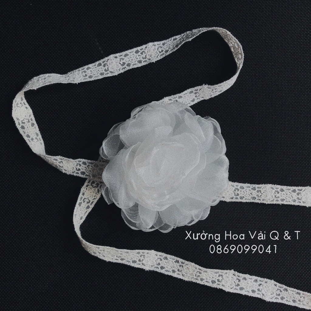 🌸(nhiều mẫu) Choker Hoa, dây đeo cổ dài 1m2 Kiêm Bông Cài Áo🌸