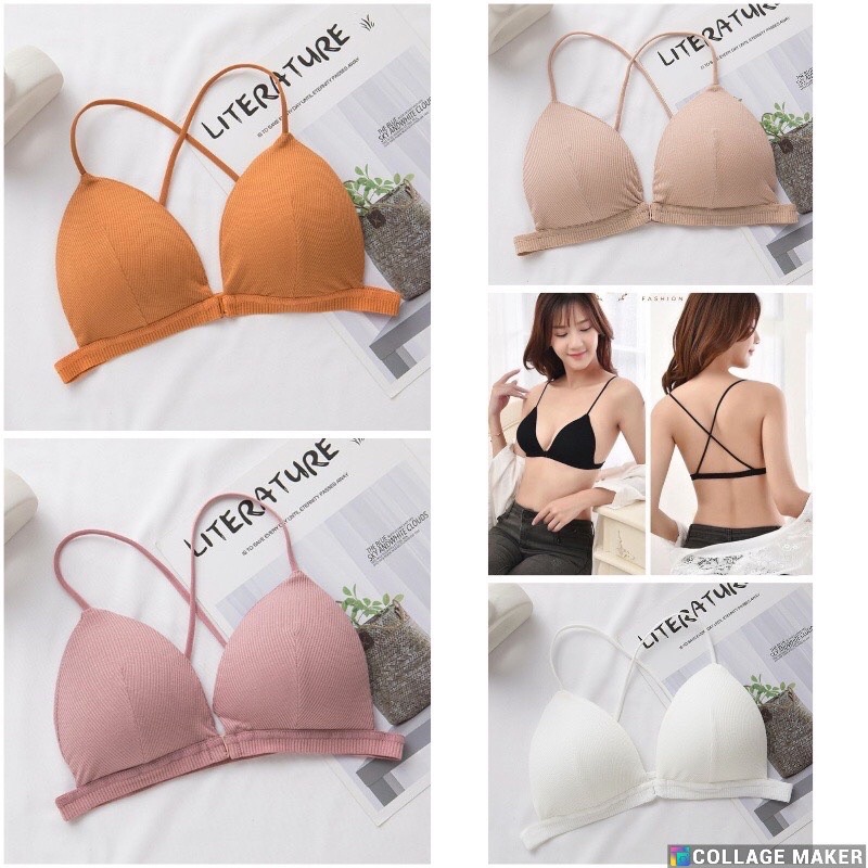 ÁO BRA CÀI TRƯỚC DÂY CHÉO LƯNG Sarah Lingerie CÓ MÚT NGỰC