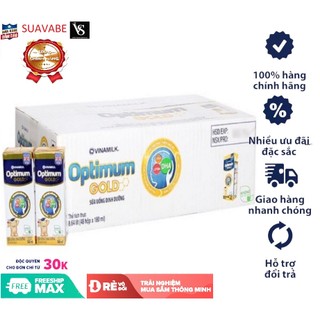 [TKBSB15K giảm 15k cho đơn 200k] Sữa bột pha sẵn Optimum Gold hộp 180ml (thùng 48 hộp)