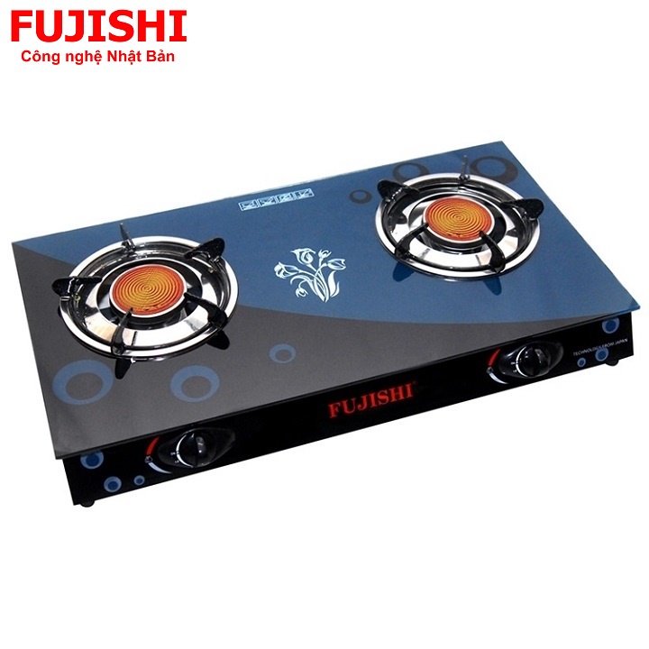 Bếp gas đôi hồng ngoại mặt kính FUJISHI FJ-H10-HN - Tiết kiệm gas - Bảo hành 1 năm chính hãng