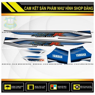 Tem rời yaz 125 mẫu zin xanh đen