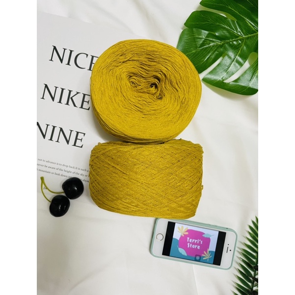 Yarn - Sợi Linen pha Cotton - Sợi Chập - Cỡ sợi từ 0.6mm ~ 0.8mm - Đan móc áo váy mùa hè