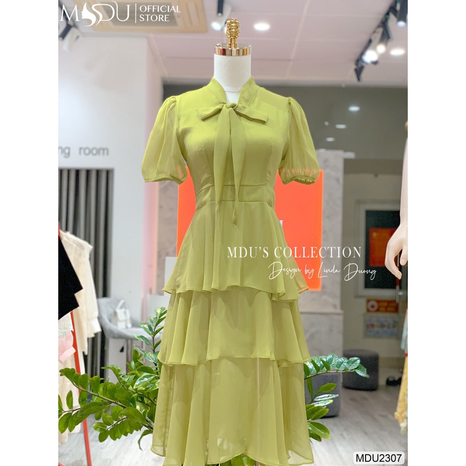 MDU2307 Váy xòe Nhung Hàn cao cấp, nhẹ nhàng, không bai, không xù