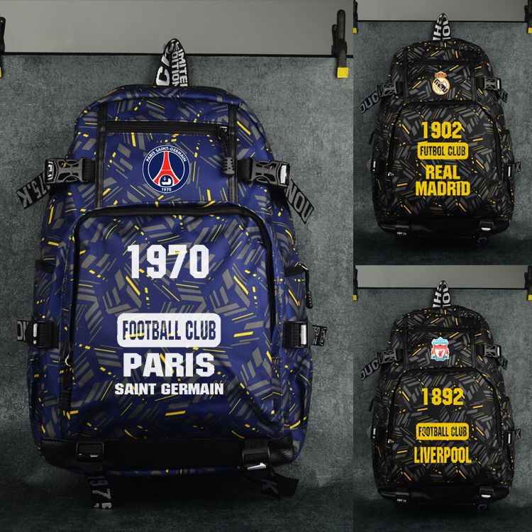 ▬❡Bóng đá Juventus Real Madrid AC Milan Atletico Madrid Chelsea Paris Ba lô nam nữ Ba lô học sinh Ba lô ngoài trời