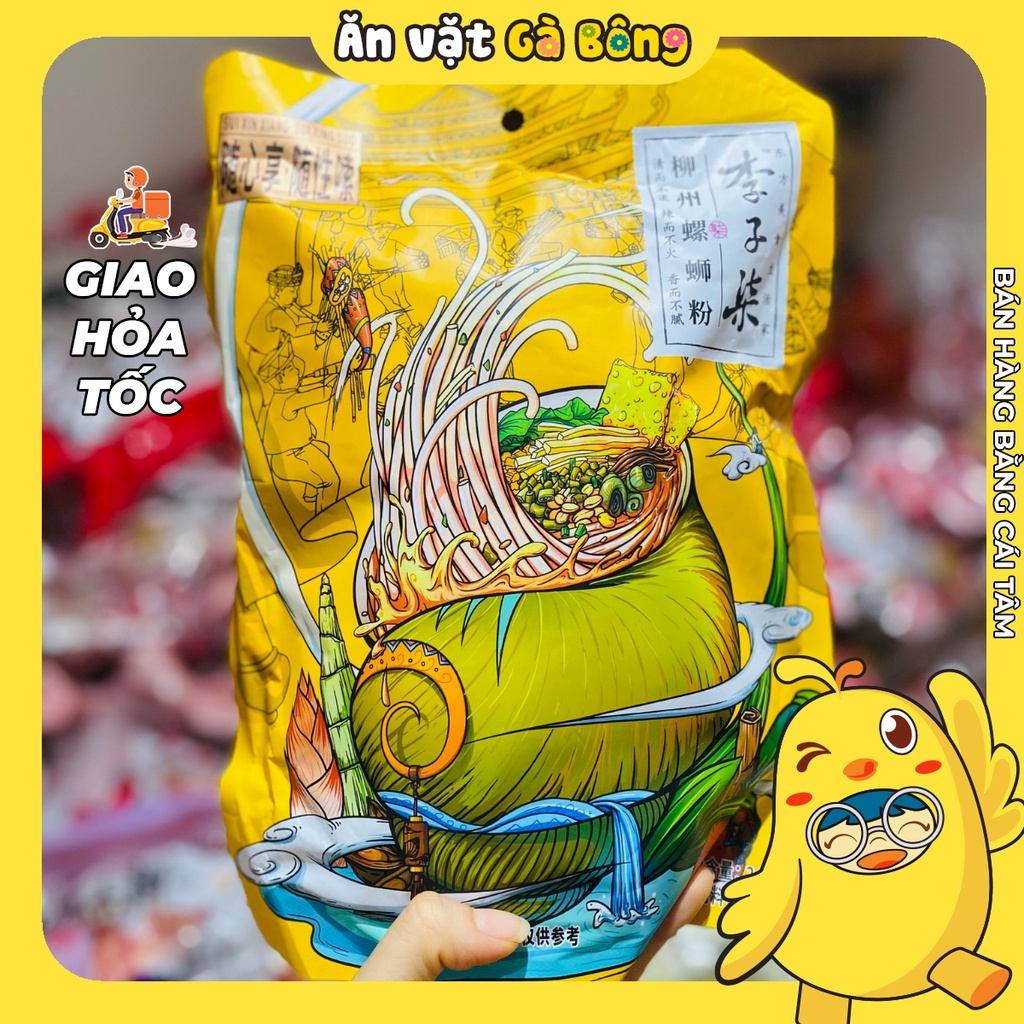 Bún Ốc Liễu Châu Lý Tử Thất chua cay Gói Lớn 350gr | Ăn vặt Gà Bông