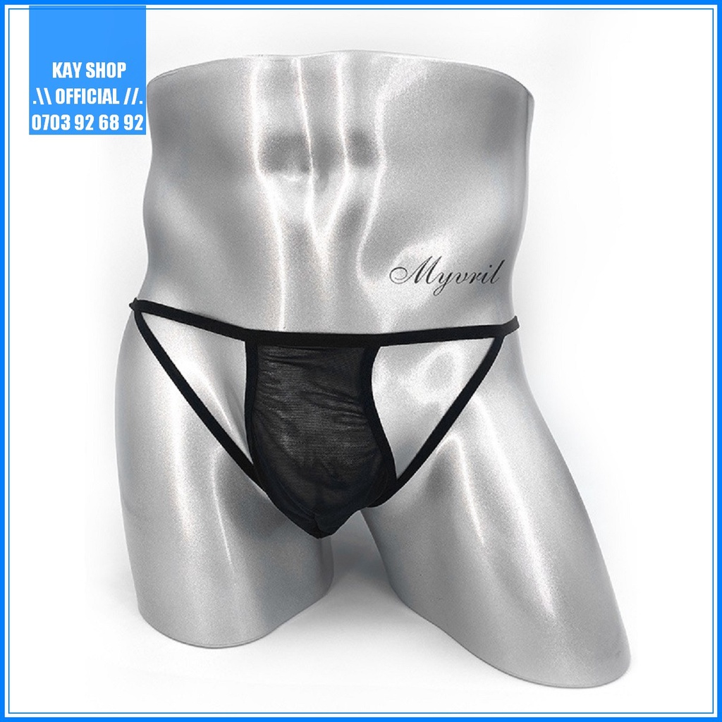 Quần lót lưới xuyên thấu dây sexy ren sau mông - Quần sịp nam gợi cảm cho nam khoe mông quyến rũ