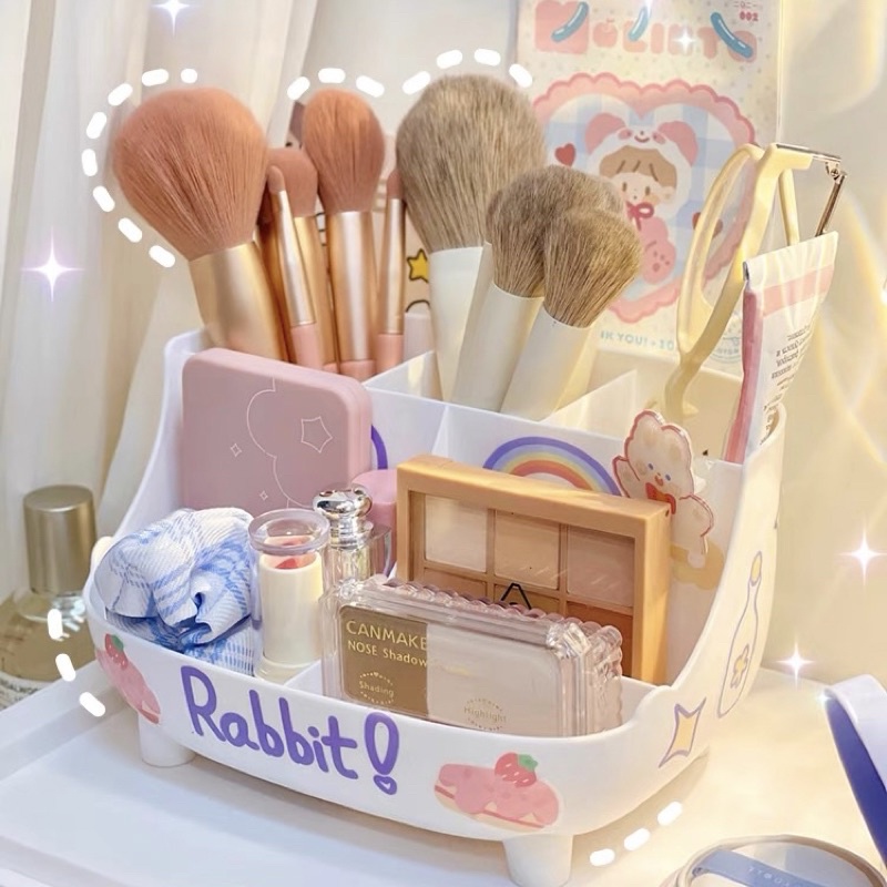 Hộp Đựng Bút Để Bàn Lưu Trữ Văn PHòng Phẩm Tặng Kèm Sticker Dễ Thương