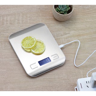  Cân điện tử cân  tiểu ly điện tử nhà bếp cao cấp 5KG 10KG INOX không gỉ chống nước độ chính xác cao dùng pin sạc 