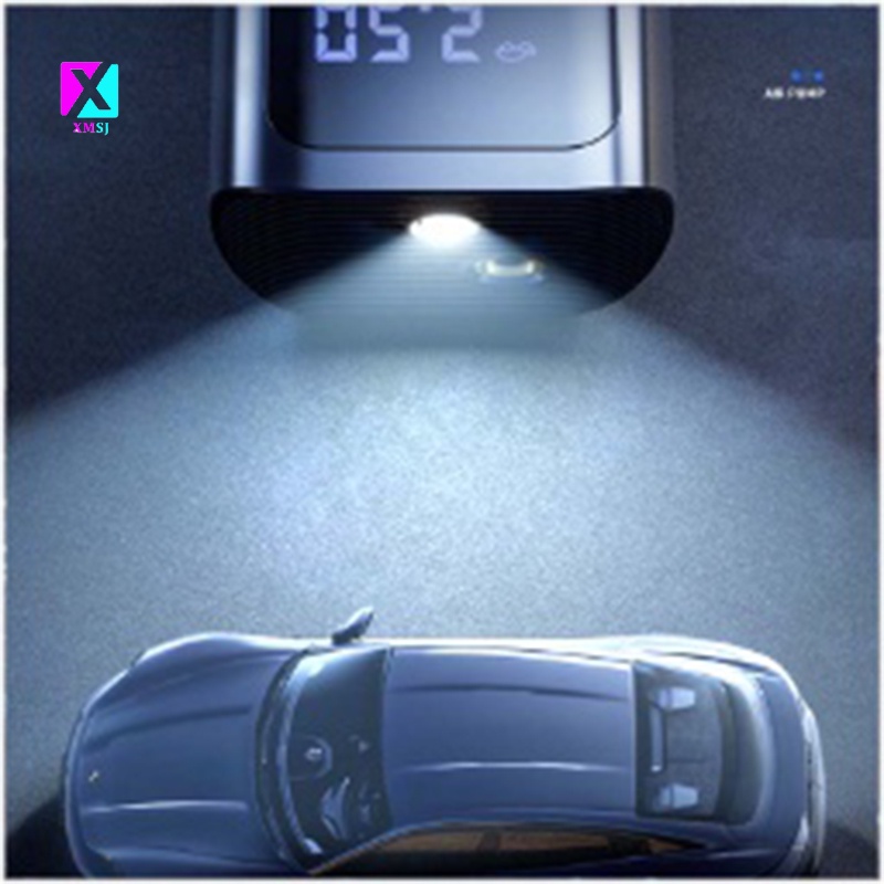 Máy bơm lốp xe hơi không dây XMSJ màn hình kỹ thuật số thông minh có đèn LED 12V tiện lợi