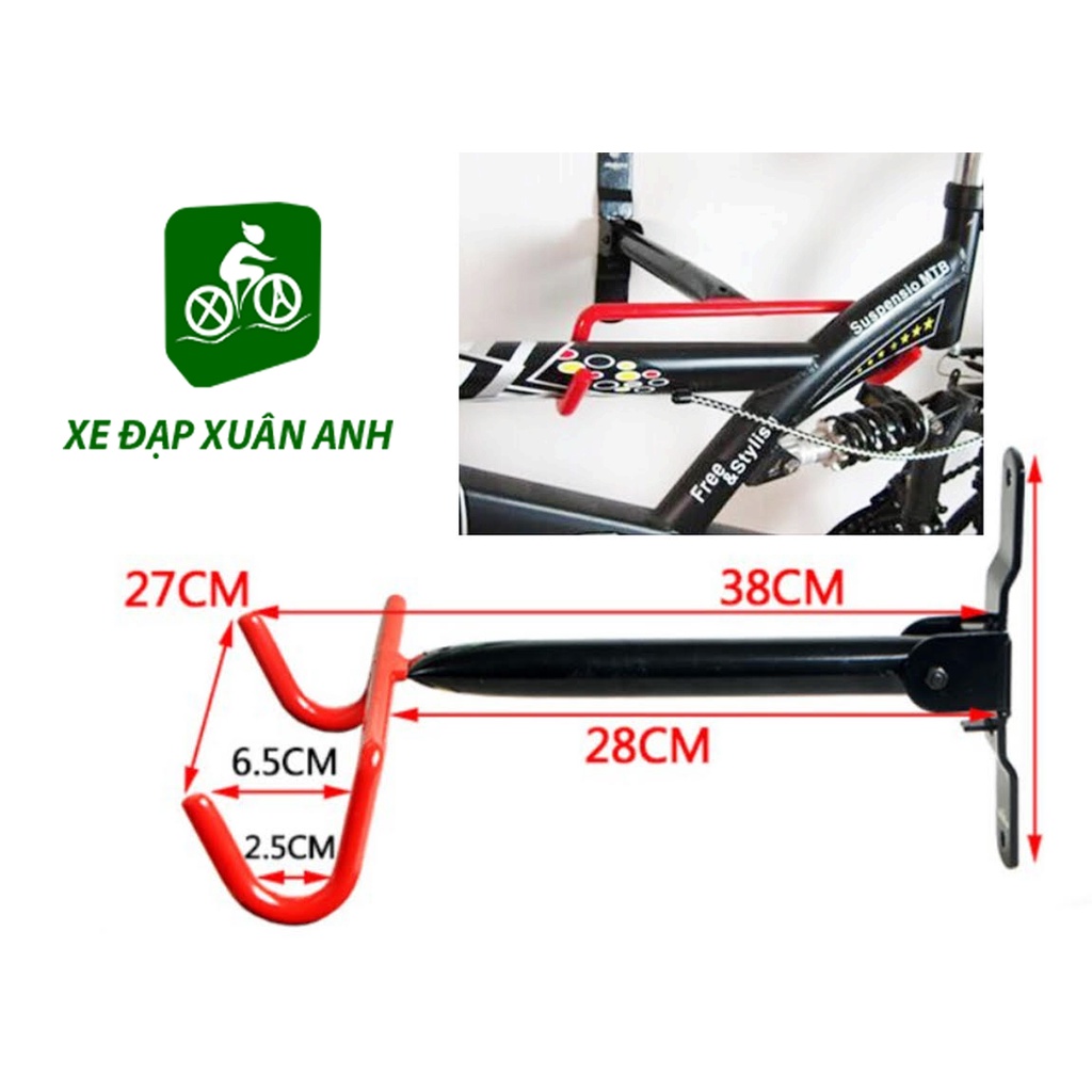 Giá Treo Xe Đạp Lên Tường 2 Tay Đỡ Chắc Chắn