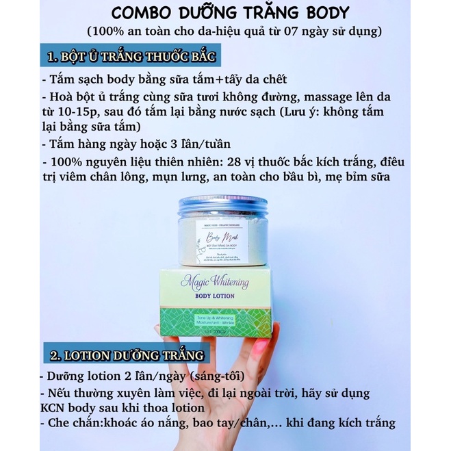 COMBO DƯỠNG TRẮNG BODY