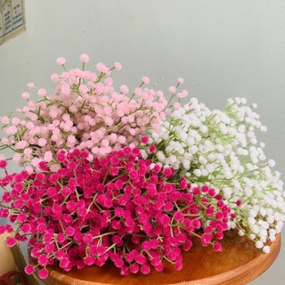 Hoa Baby Nhựa Cao Cấp 60cm Trang Trí Nhà Cửa, Làm Bó Hoa Cưới, Bó Hoa Quà Tặng, điểm bình hoa đẹp B1
