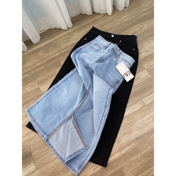 Chân váy jeans zara