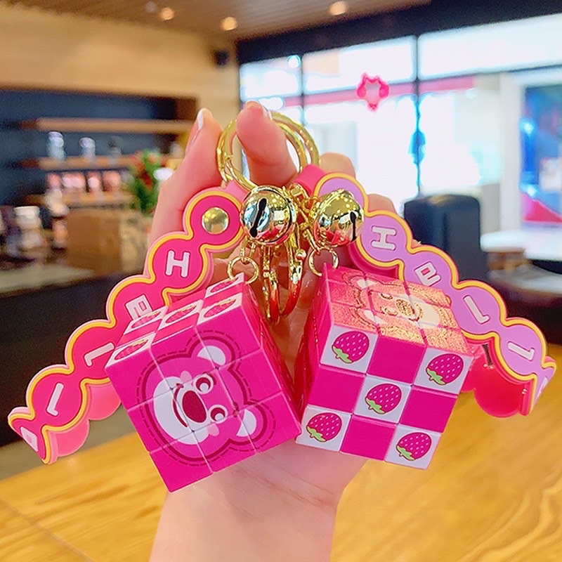 Móc Khoá Gấu Dâu Lotso Bear Bông 12cm Siêu Cute