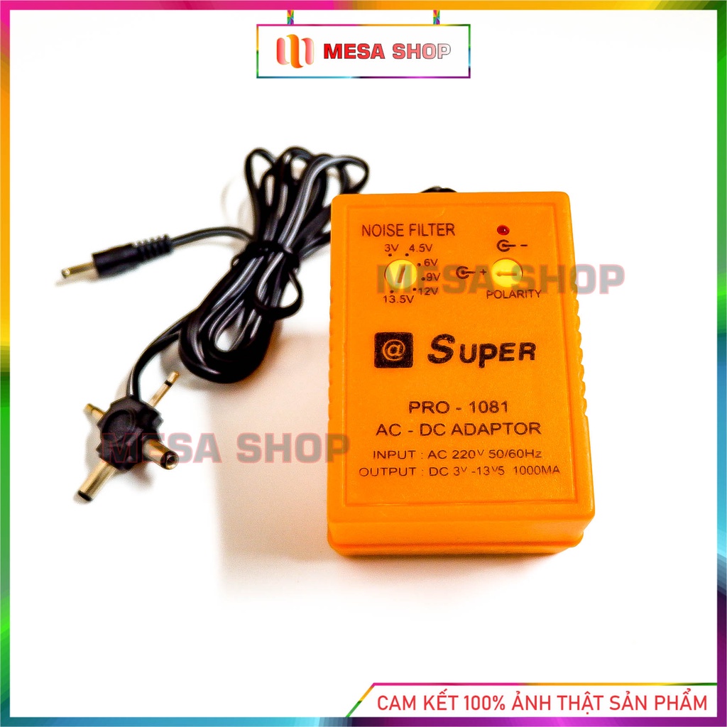 Bộ nguồn chuyển điện đa năng Adaptor Super chuyển dòng 220v thành 3v - 13,5v