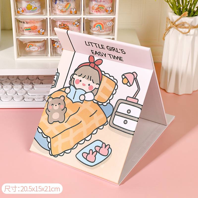 Gương để bàn gấp gọn đáng yêu, gương soi để bàn hoạt hình cute GDB1