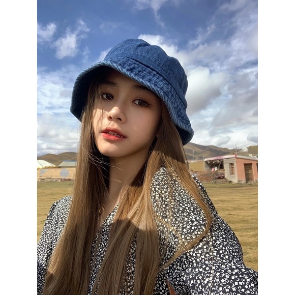 Mũ Nón Bucket Denim Dày Dặn