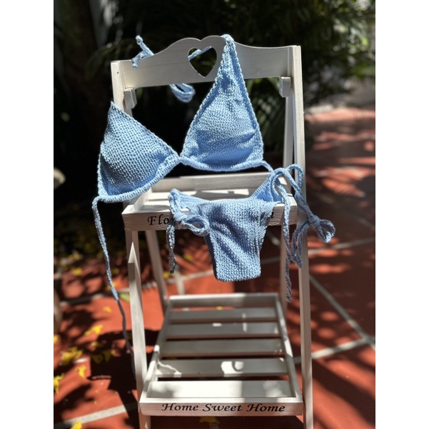 Bikini thun xốp màu sắc mùa hè dễ thương