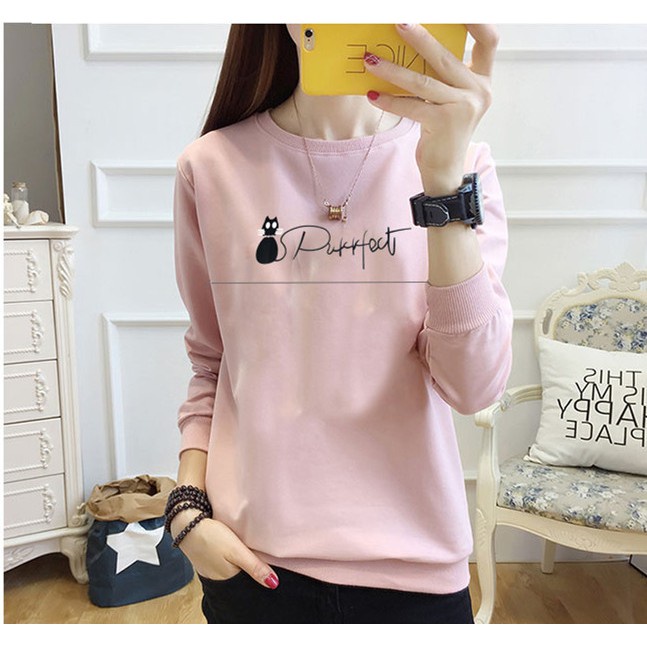 Quần Áo Thời Trang Cho Con Bú🎀🎀Áo Nỉ Dài Tay In Chữ Nurs Thời Trang Cho Mẹ Bầu