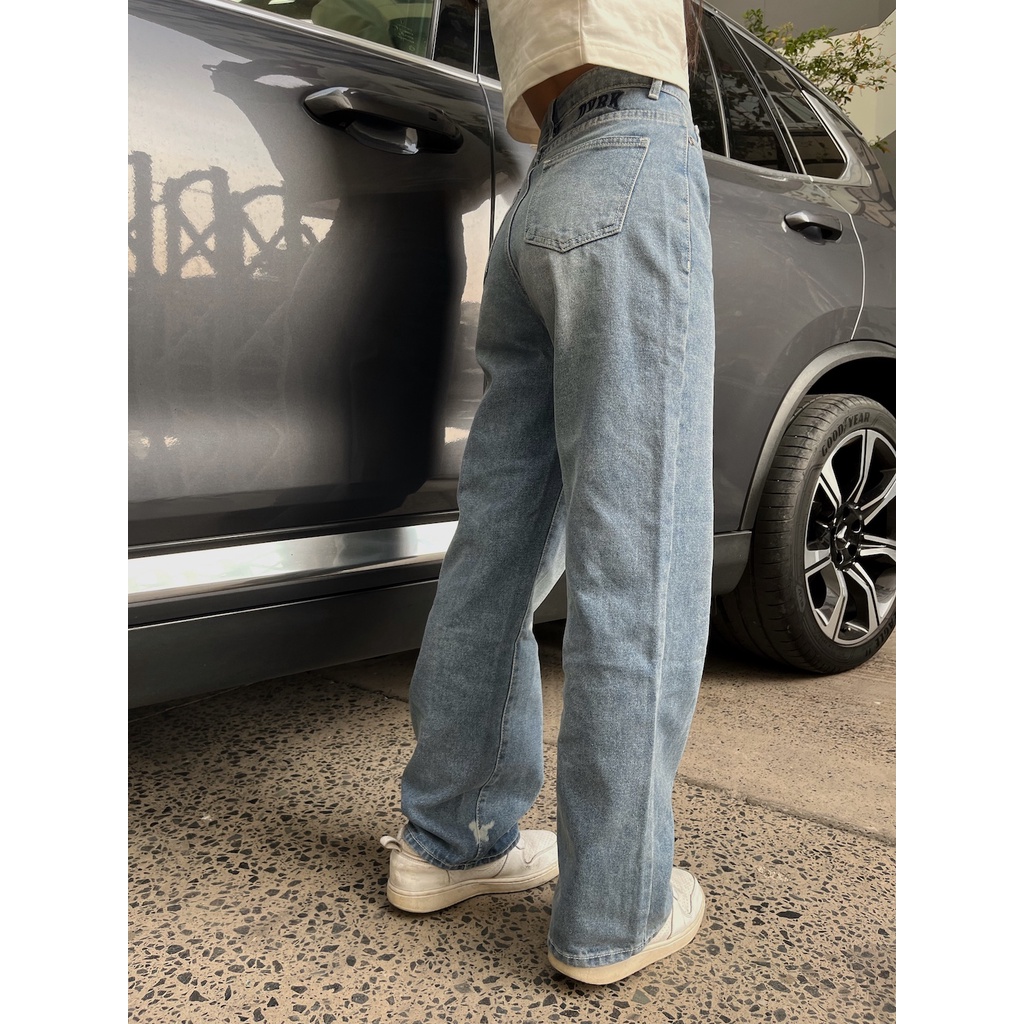 DVRK - Quần Jeans Nữ Ống Suông RETRO PAINT SPLATTER STRAIGHT LEG JEANS - DVRK - 22SS