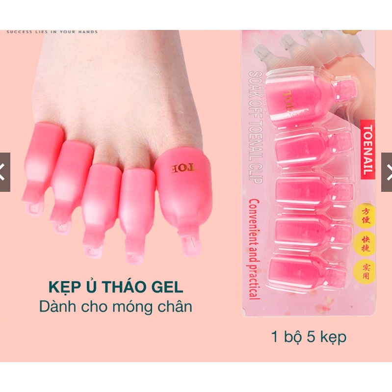 Bộ kẹp ủ chân set 10 cái - kẹp ủ chân làm nail