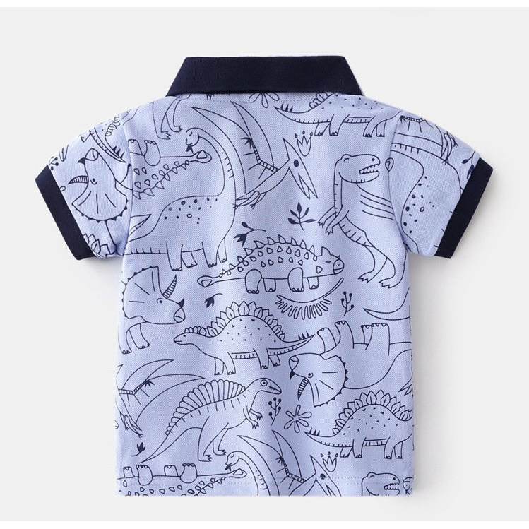 Áo Polo bé trai WAPYPY áo có cổ cho bé họa tiết đáng yêu QATE 505